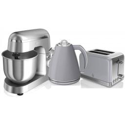  Swan  3 Piece Retro  Grey  Kitchen  Set  Kettle Toaster Mixer